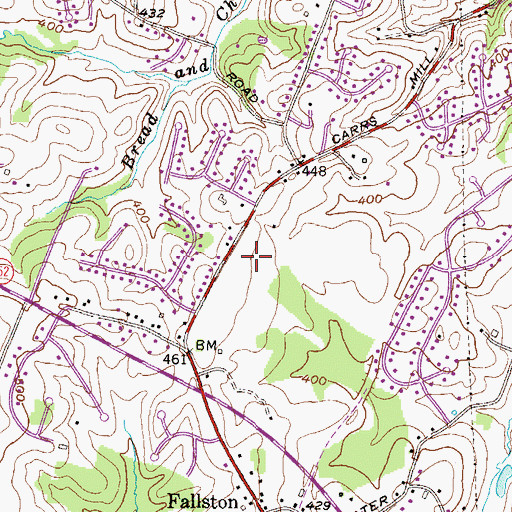 Topographic Map of Fallston Volunteer Fire and Ambulance Company House 1, MD