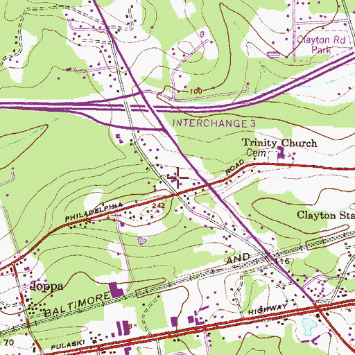 Topographic Map of Joppa - Magnolia Volunteer Fire Company House 1, MD