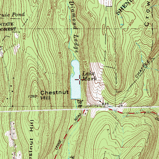 Topographic Map of Lake Mark, CT