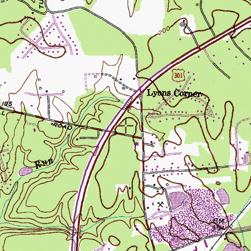 Topographic Map of Maryland State Police Barrack H La Plata, MD