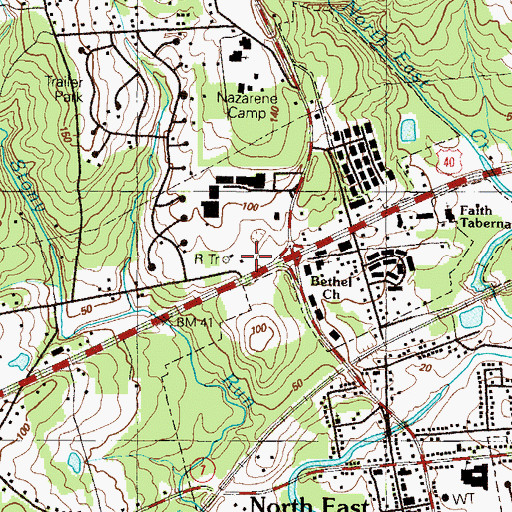 Topographic Map of Maryland State Police Barrack F North East, MD