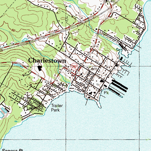 Topographic Map of Charlestown Fire Company Station 5, MD