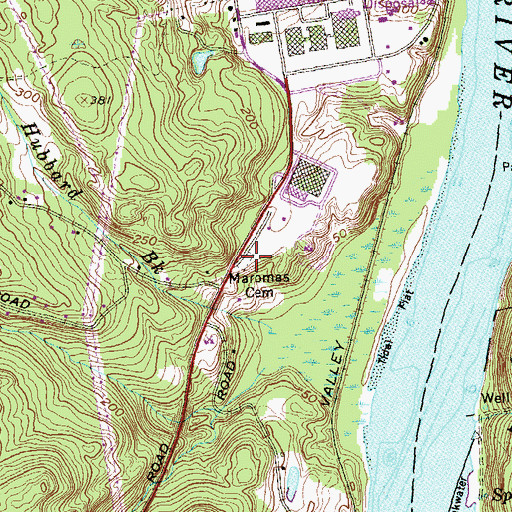 Topographic Map of Maromas Cemetery, CT