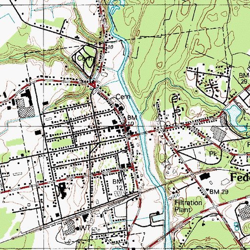 Topographic Map of Federalsburg Police Department, MD