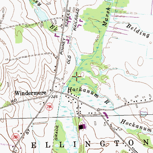 Topographic Map of Marsh Brook, CT