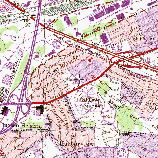 Topographic Map of Baltimore County Police Department Precinct 12 - Dundalk, MD
