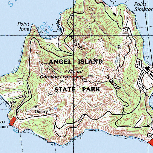 Topographic Map of Nike Site SF-91C (historical), CA