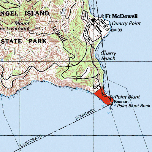 Topographic Map of Nike Site SF-91L (historical), CA