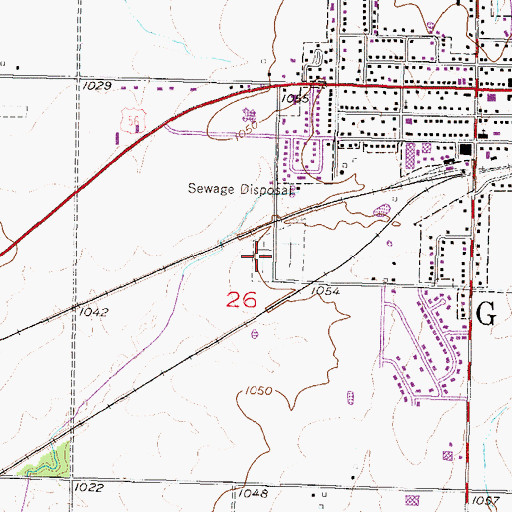 Topographic Map of Gardner Cemetery, KS
