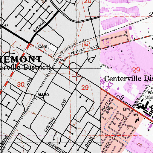 Topographic Map of Holy Spirit Church, CA