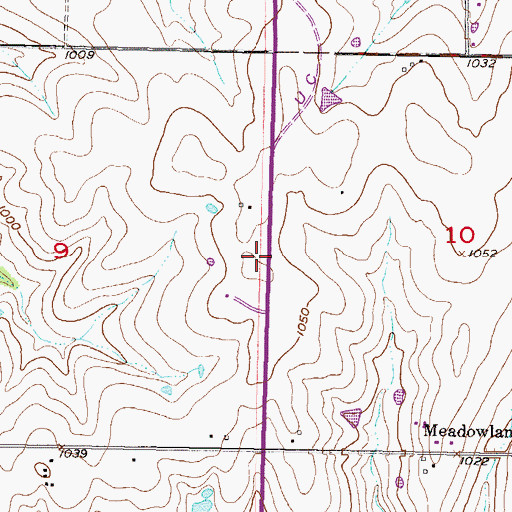 Topographic Map of Asa Smith Cemetery, KS