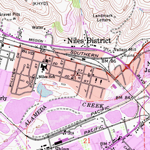 Topographic Map of Revival Tabernacle, CA