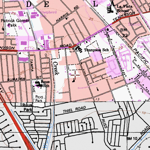 Topographic Map of Kingdom Hall of Jehovahs Witnesses, CA