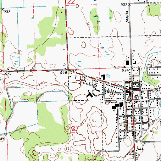 Topographic Map of Heritage Elementary School, MI