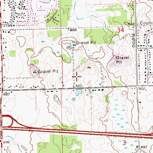 Topographic Map of Hiawatha Elementary School, MI