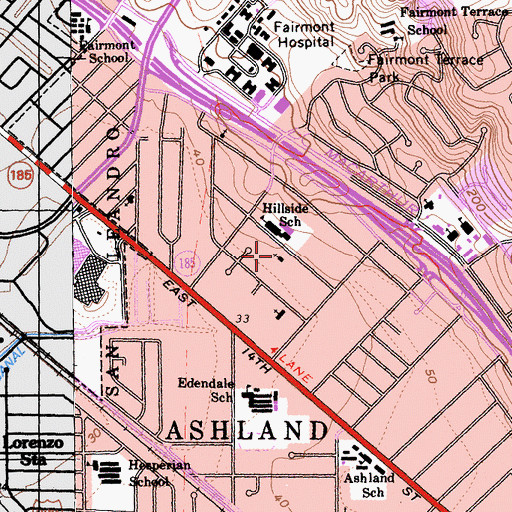 Topographic Map of International Bible Baptist Church, CA