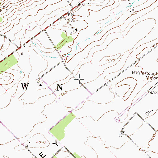 Topographic Map of Township of Brown, PA