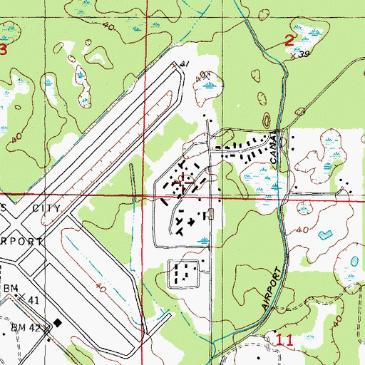 Topographic Map of Cross City Air Force Station (historical), FL