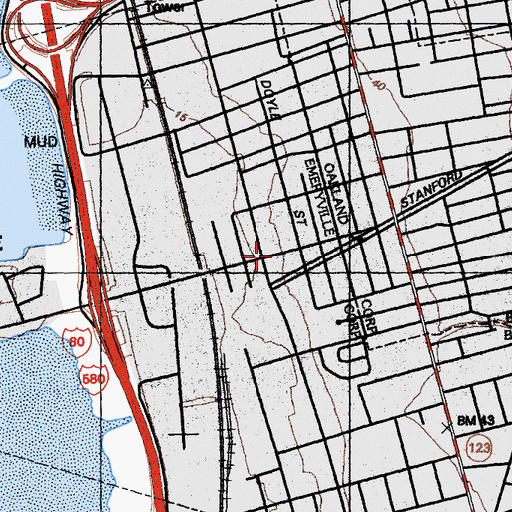 Topographic Map of Emeryville Ordnance Depot (historical), CA