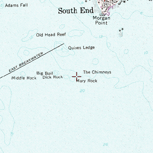 Topographic Map of Mary Rock, CT