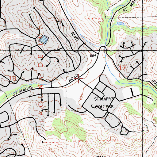 Topographic Map of Pat Vincent Memorial Field, CA