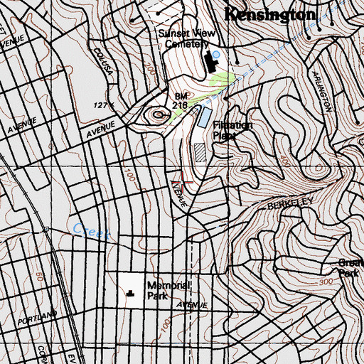 Topographic Map of Summit Booster Station El Cerrito Pumping Plant, CA