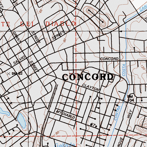 Topographic Map of Grace Free Will Baptist Church, CA