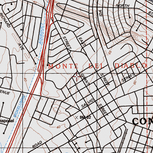 Topographic Map of Queen of All Saints Catholic Church, CA
