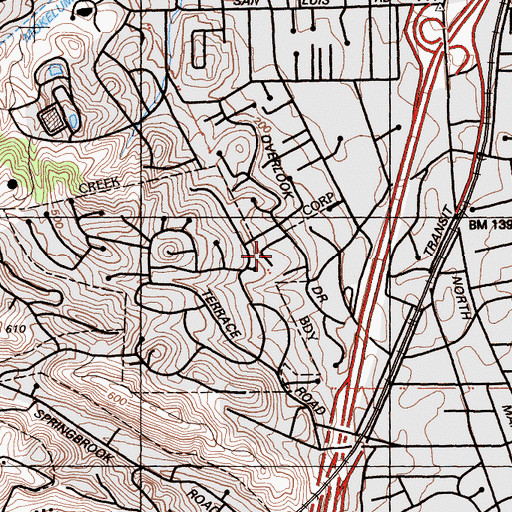 Topographic Map of Church of Jesus Christ of Latter Day Saints, CA
