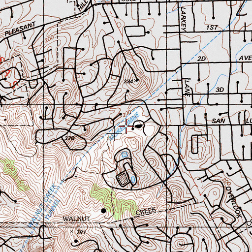 Topographic Map of Saint Stephen's Catholic Church, CA