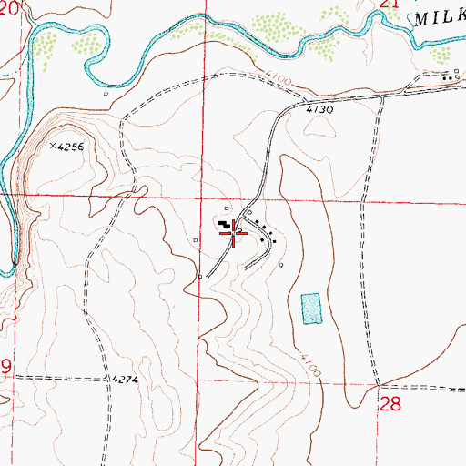 Topographic Map of Cut Bank Air Force Station (historical), MT