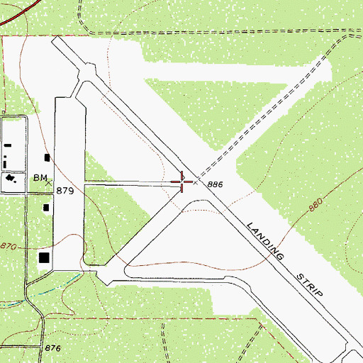 Topographic Map of Eagle Pass Army Air Field (historical), TX
