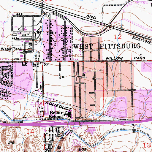 Topographic Map of Radiant Life Ministries, CA