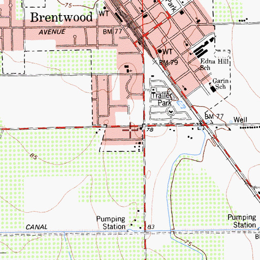 Topographic Map of Church of Christ, CA