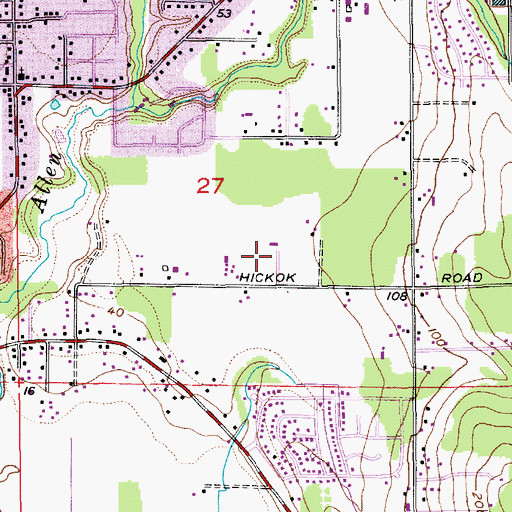 Topographic Map of Allen Creek Elementary School, WA