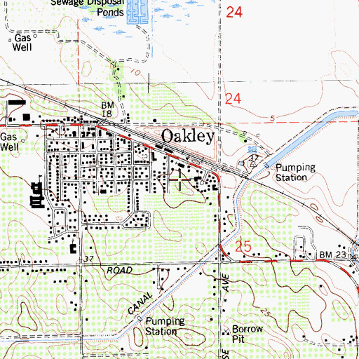 Topographic Map of First Baptist Church, CA