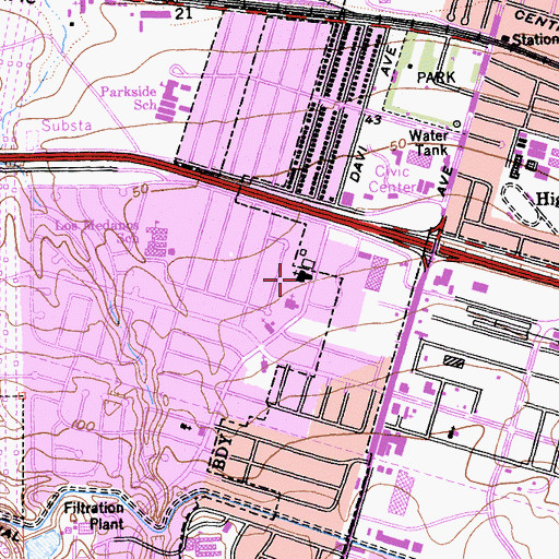 Topographic Map of Sri Guru Ravidass Sabha, CA