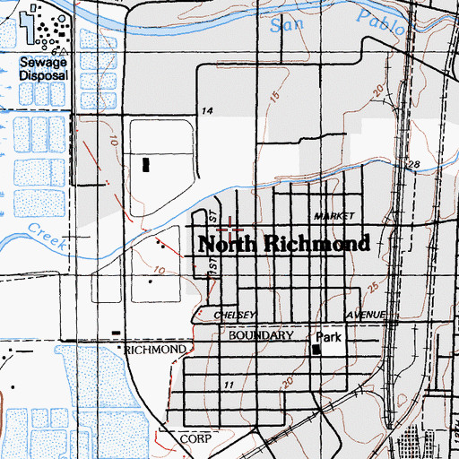Topographic Map of Macedonia Baptist Church, CA