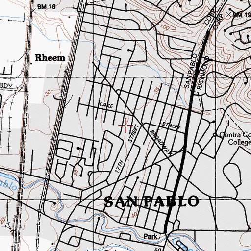 Topographic Map of Iglesia Fuente De Salvacion, CA
