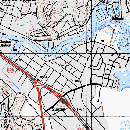 Topographic Map of San Francisco Bay Airport (historical), CA