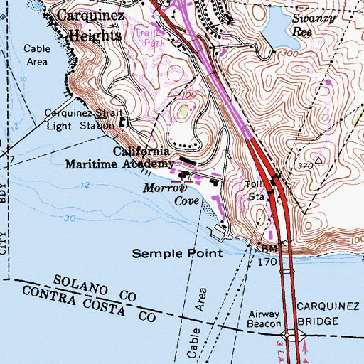 Topographic Map of Rizza Auditorium, CA