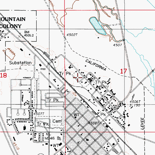 Topographic Map of Great Basin College Battle Mountain Branch Campus, NV