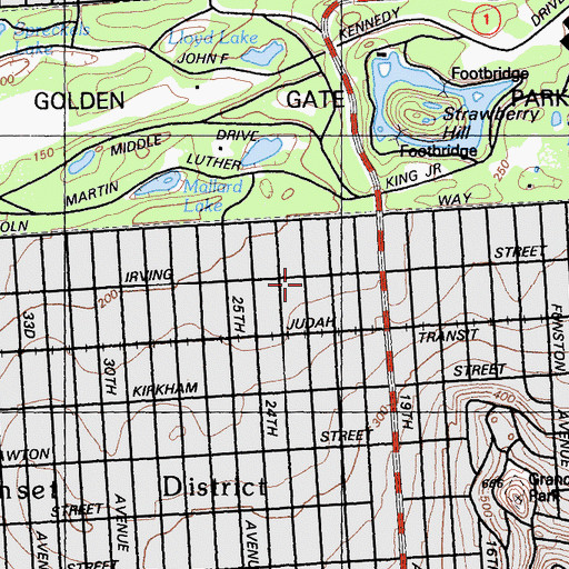 Topographic Map of Sunset Station Post Office, CA