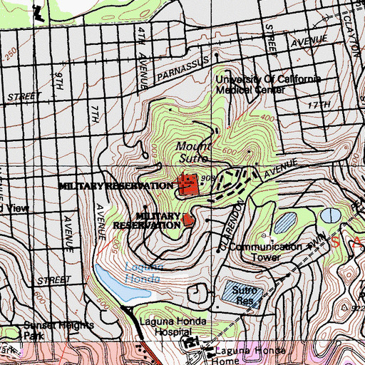 Topographic Map of Nike Site SF-89C (historical), CA