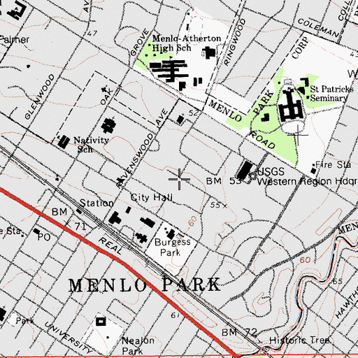 Topographic Map of Dibble General Hospital (historical), CA