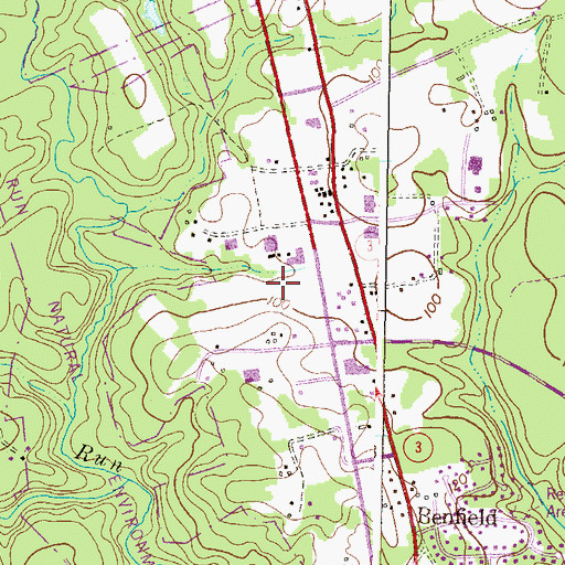 Topographic Map of Millersville Post Office, MD