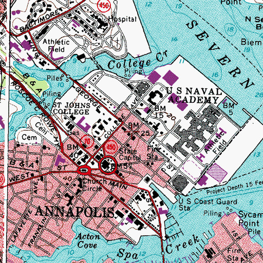 Topographic Map of Chase-Lloyd House, MD