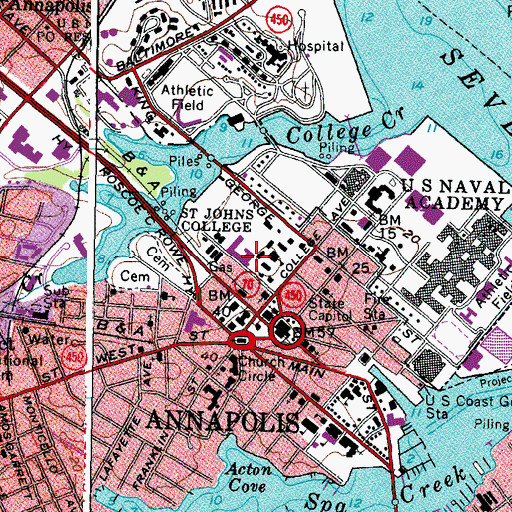 Topographic Map of Francis Scott Key Auditorium, MD