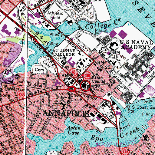 Topographic Map of Lowe House Office Building, MD