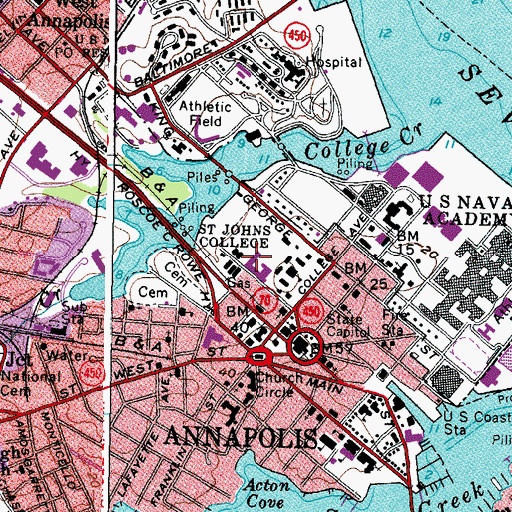 Topographic Map of Mellon Hall, MD